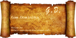 Gam Dominika névjegykártya